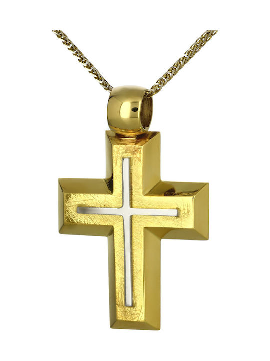 Herren Gold Kreuz 14K