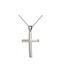 Damen Weißgold Kreuz 14K