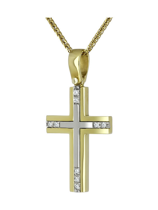 Damen Gold Kreuz 14K