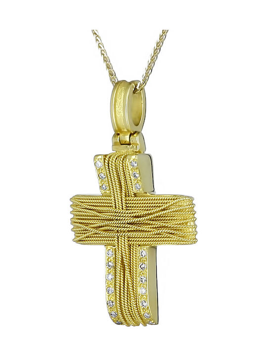 Damen Gold Kreuz 18K