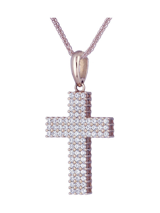 Damen Roségold Kreuz 18K