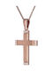 Damen Roségold Kreuz 18K