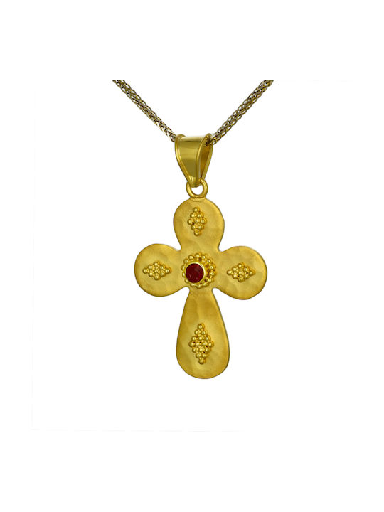 Damen Gold Kreuz 18K