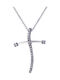 Women's White Gold Cross 14K