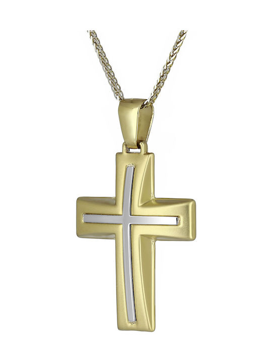 Herren Gold Kreuz 14K