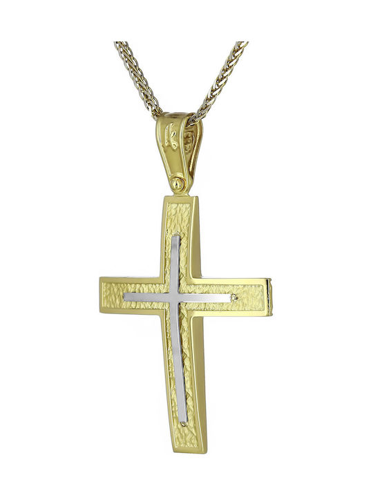 Herren Gold Kreuz 14K