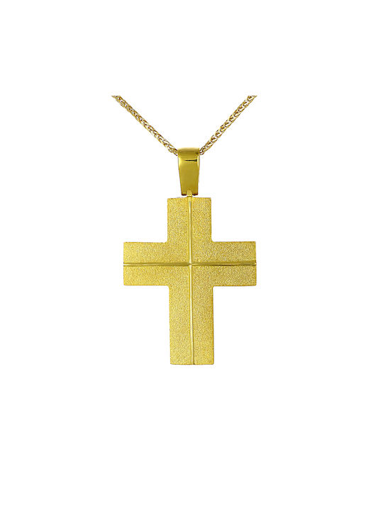 Herren Gold Kreuz 14K