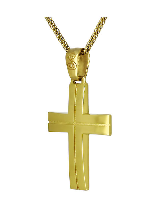 Herren Gold Kreuz 14K