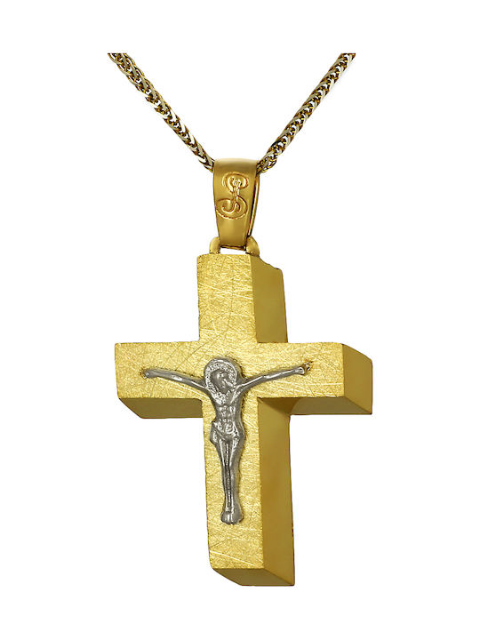 Men's Gold Cross 14K with the Crucified