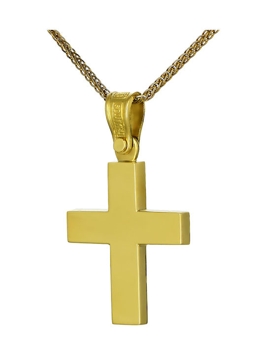 Herren Gold Kreuz 18K