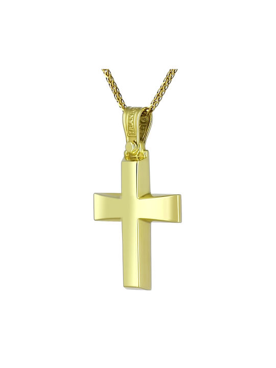 Herren Gold Kreuz 18K