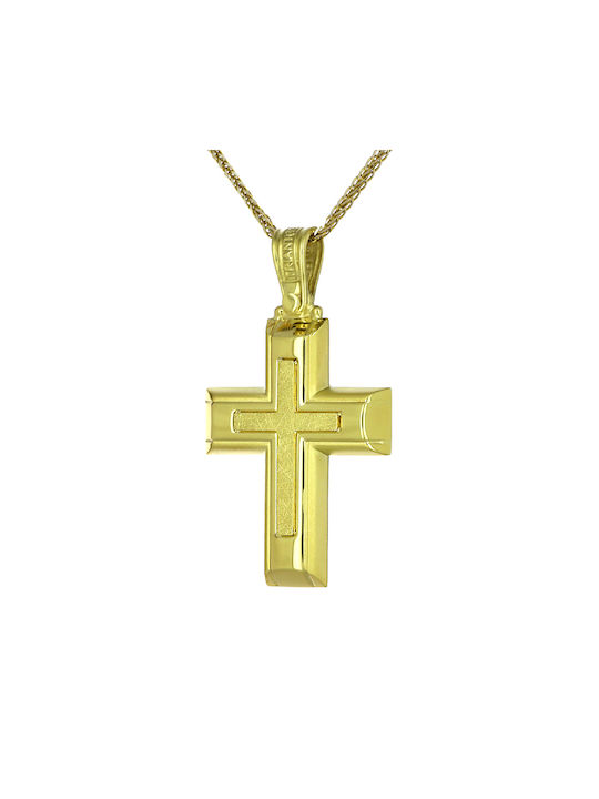 Herren Gold Kreuz 14K