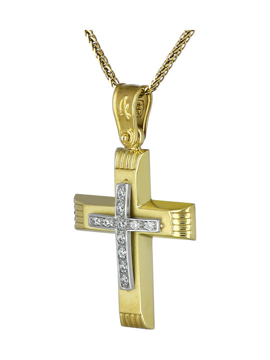 Damen Gold Kreuz 14K