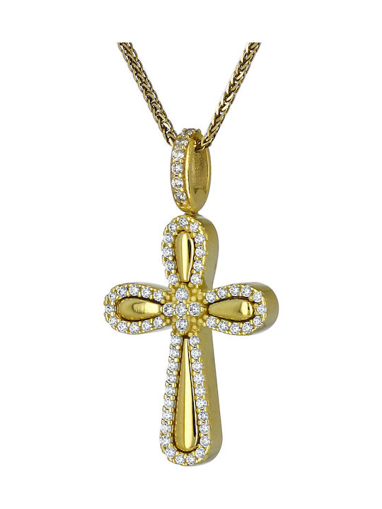 Damen Gold Kreuz 14K