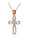 Women's Rose Gold Cross 14K