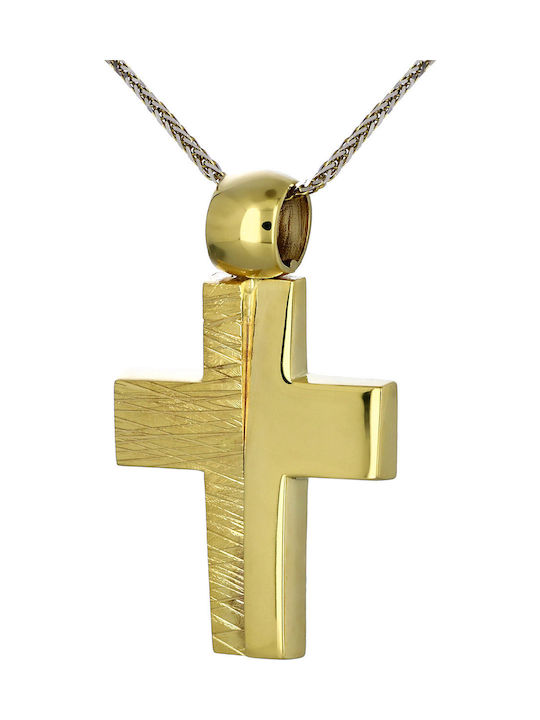 Herren Gold Kreuz 14K