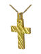 Men's Gold Cross 18K