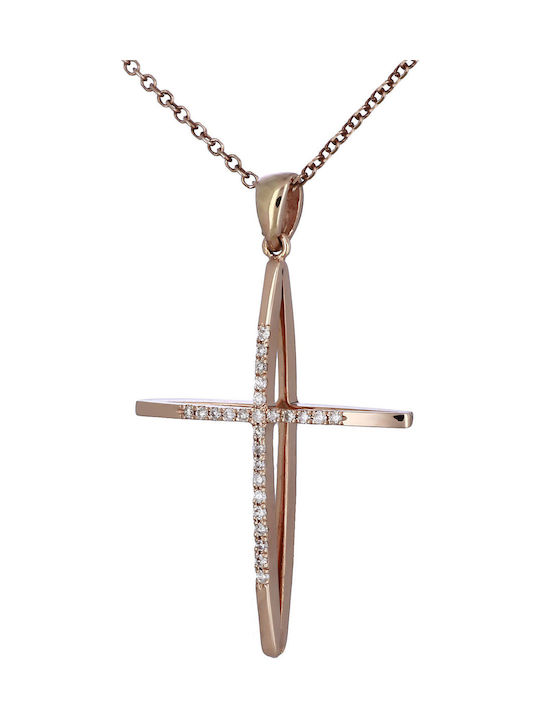 Rose Gold Cross 18K