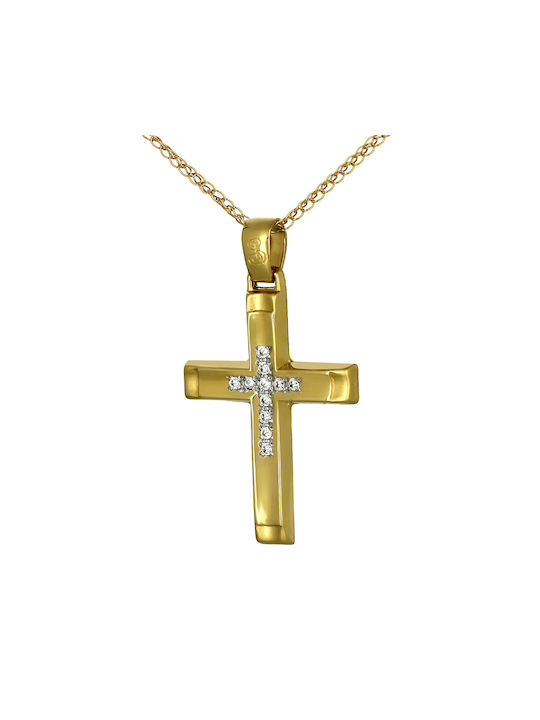 Femeiesc Aur Cruce 14K