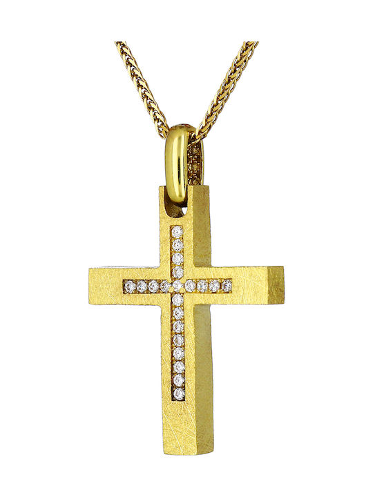 Femeiesc Aur Cruce 14K