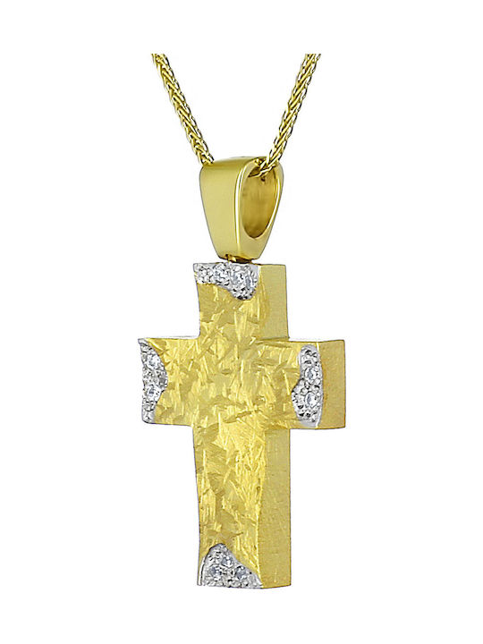 Damen Gold Kreuz 14K