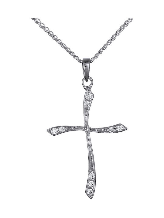 Women's White Gold Cross 14K