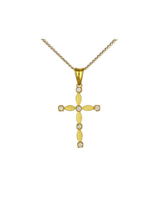 Damen Gold Kreuz 14K