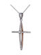 White Gold Cross 18K