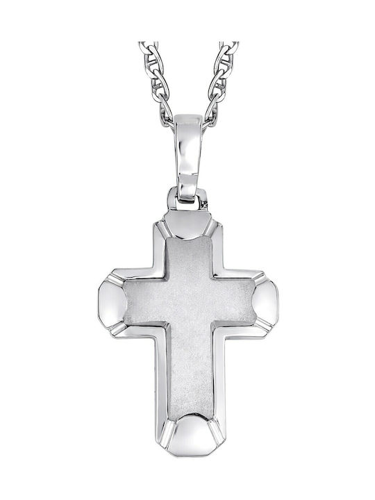 Herren Kreuz aus Silber mit Kette