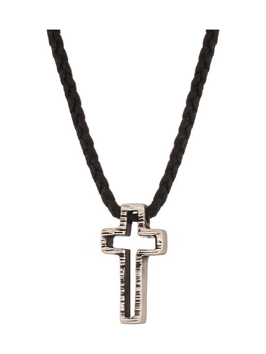 Herren Kreuz aus Silber mit Kordel