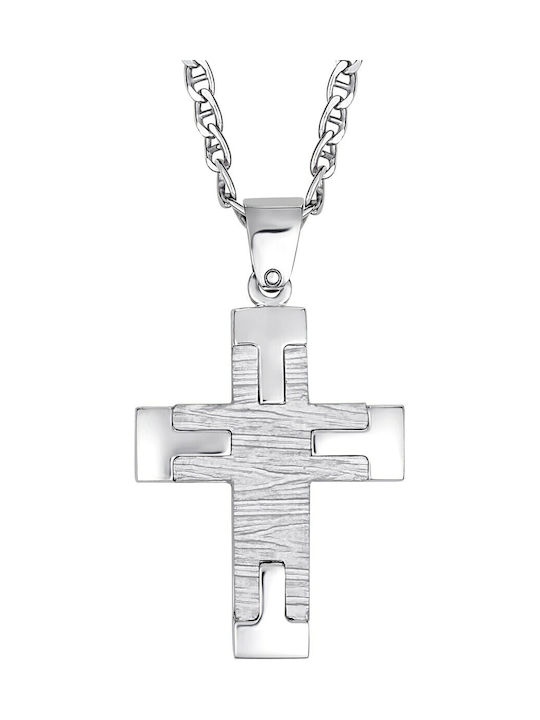 Herren Kreuz aus Silber mit Kette