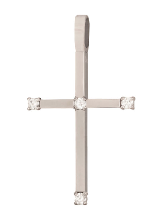 Abadianakis Damen Weißgold Kreuz 14K