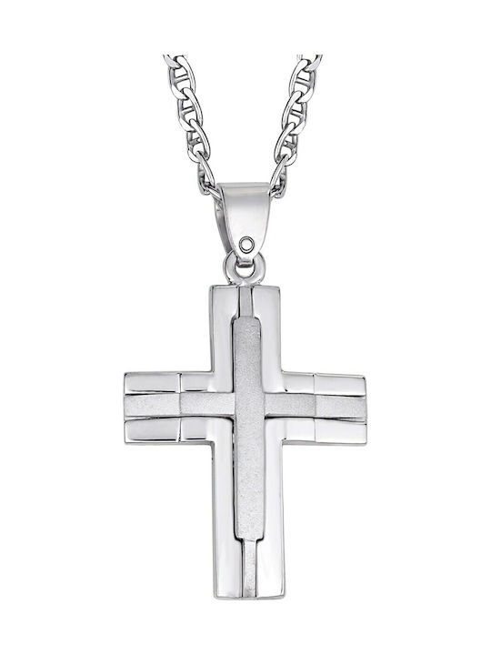 Herren Kreuz aus Silber mit Kette