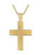 Herren Gold Kreuz 14K mit Kette