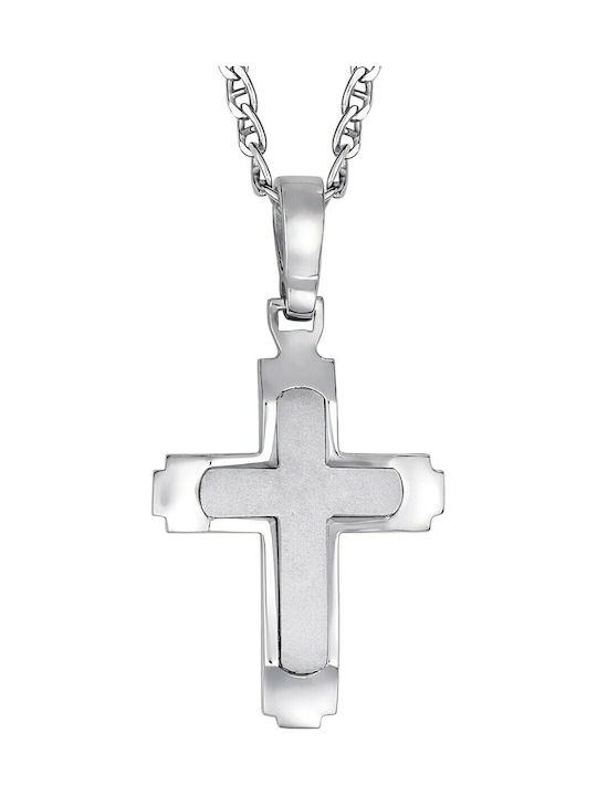 Herren Kreuz aus Silber mit Kette