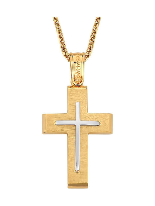 Men's Gold Cross 14K with Chain