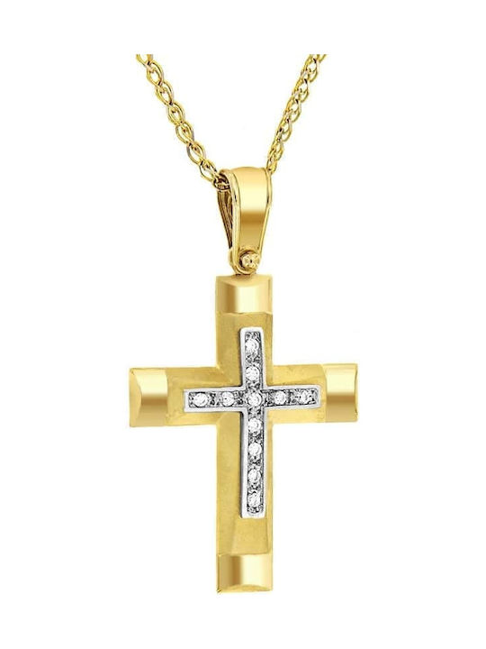 Femeiesc Aur Cruce 14K