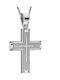 Men's White Gold Cross 14K