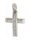 Women's White Gold Cross 14K Double Sided