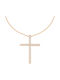 Women's Rose Gold Cross 14K