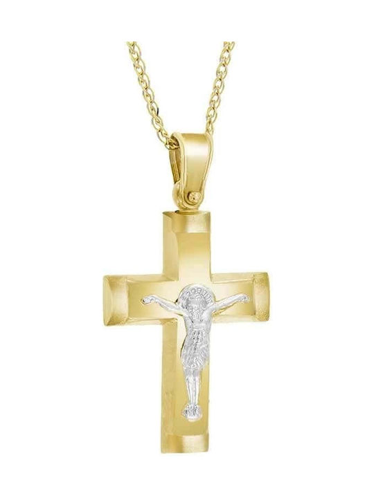 Men's Gold Cross 14K with the Crucified