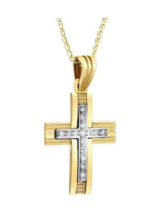 Femeiesc Aur Cruce 14K