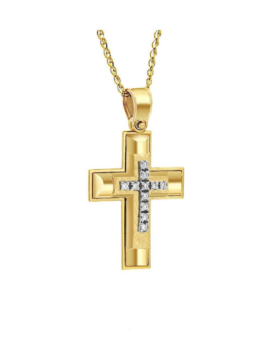 Femeiesc Aur Cruce 14K