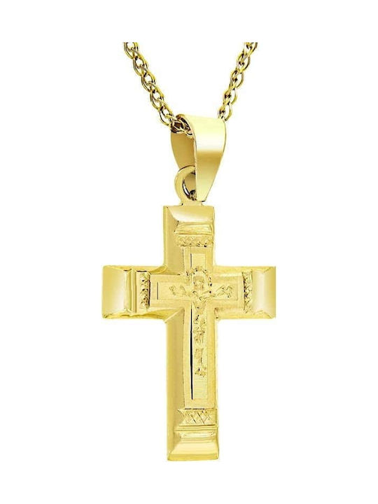 Men's Gold Cross 14K with the Crucified