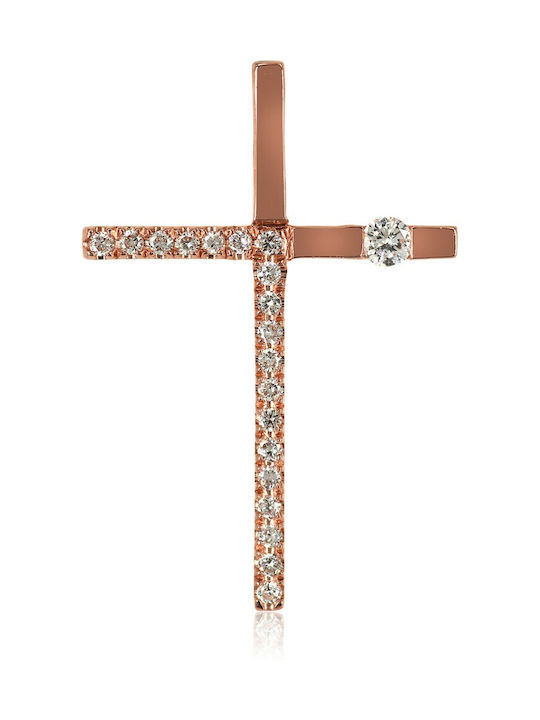 Women's Rose Gold Cross 18K