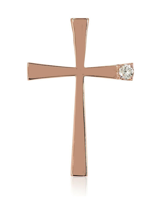 Damen Roségold Kreuz 18K