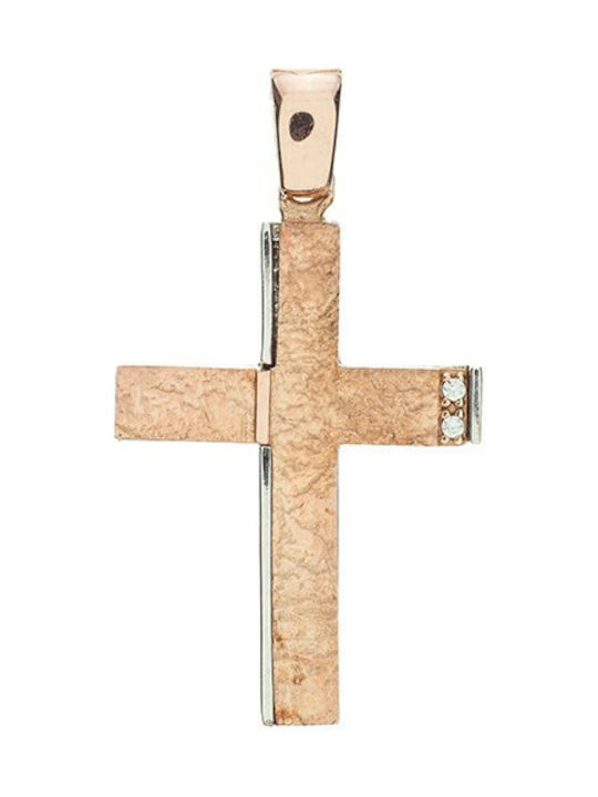 Damen Weißgold Kreuz 14K