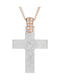 Women's White Gold Cross 14K