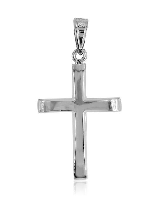 Weißgold Kreuz 14K