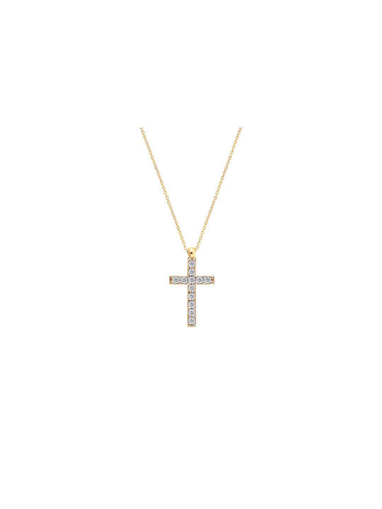Women's Gold Cross 9K with Chain